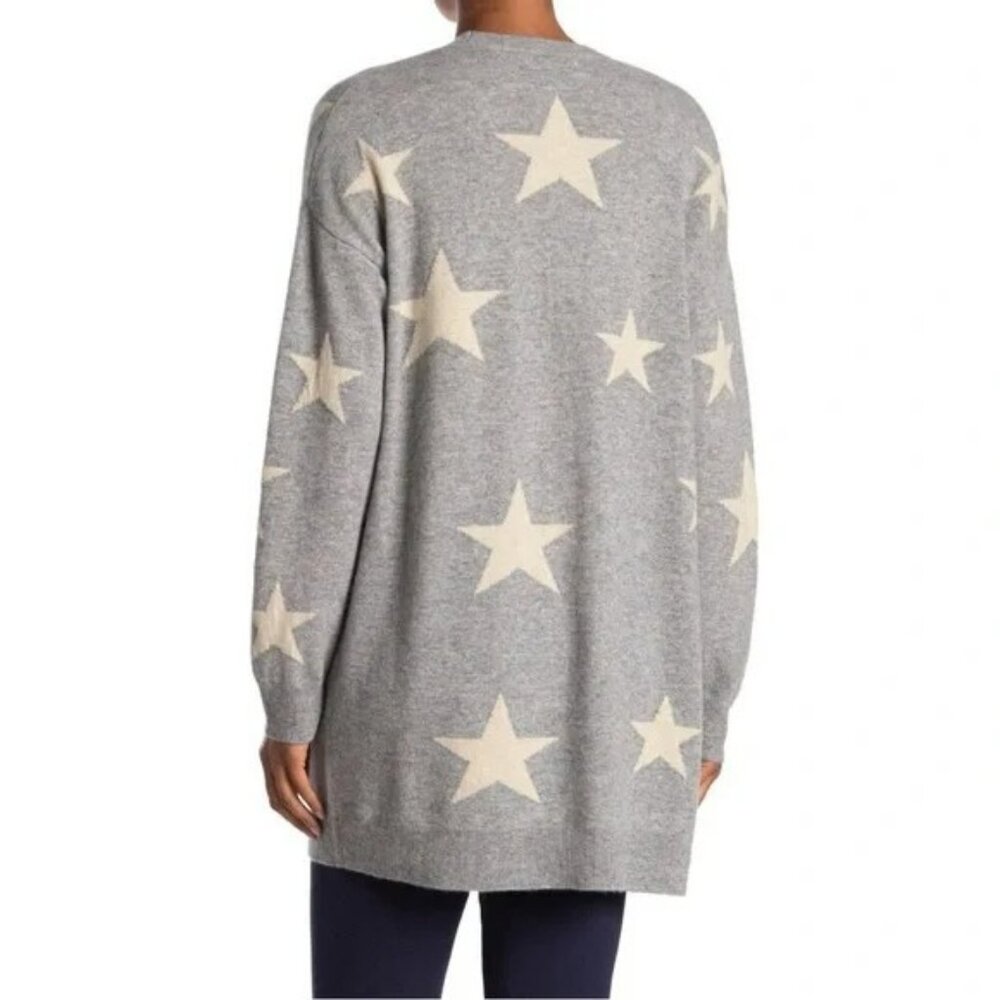 Magaschino 100% cashmere open front Star cardigan Sweater - Picture 2 of 16